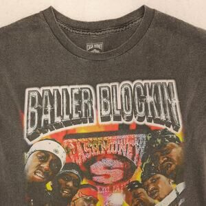 Cash Money Millionairs Baller Blockin Rap Crew Neck Shirt Mens Size S Gray